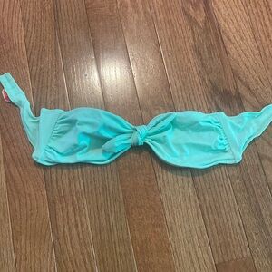Mint strapless bikini top